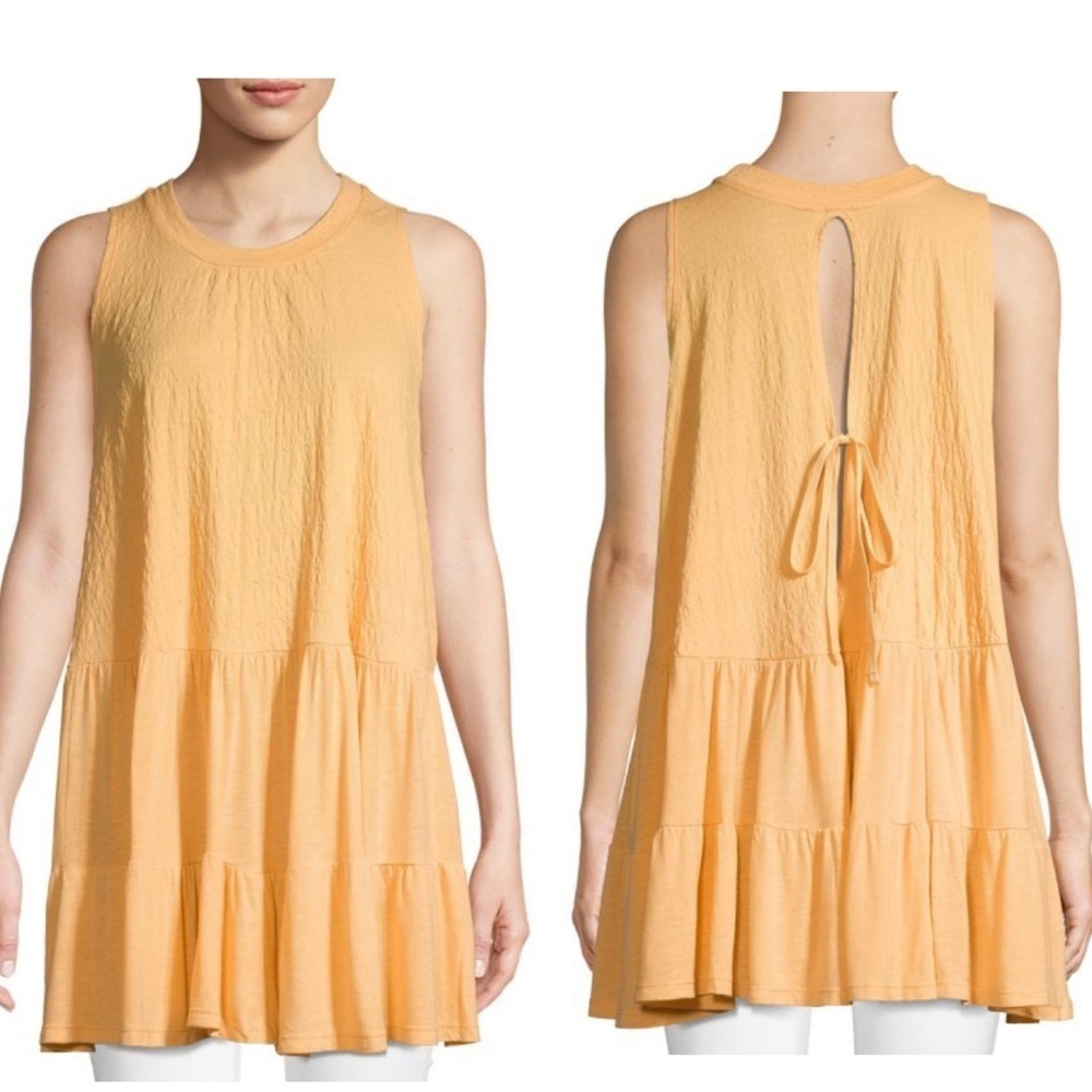FREE PEOPLE - Right On Time Orange Tunic - Large